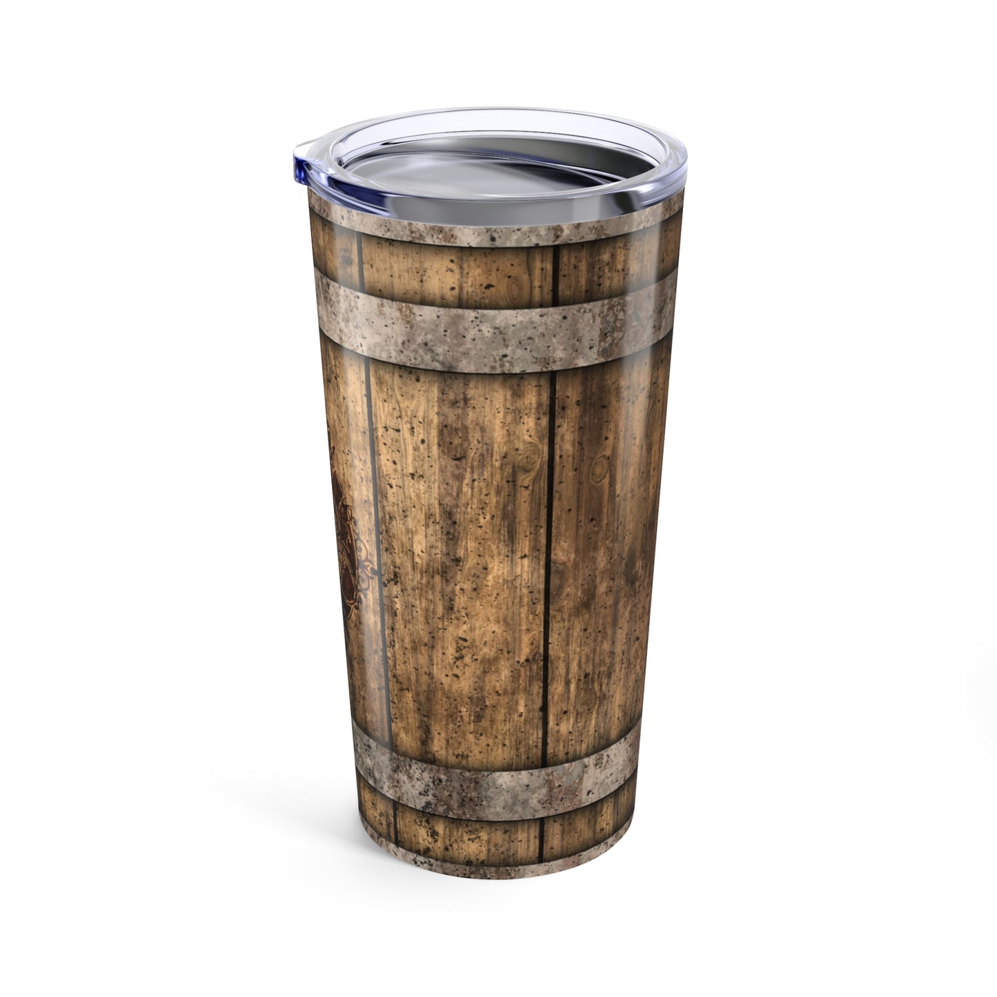 20oz Tumbler - Tavern Barrel Sword and Dragon Design