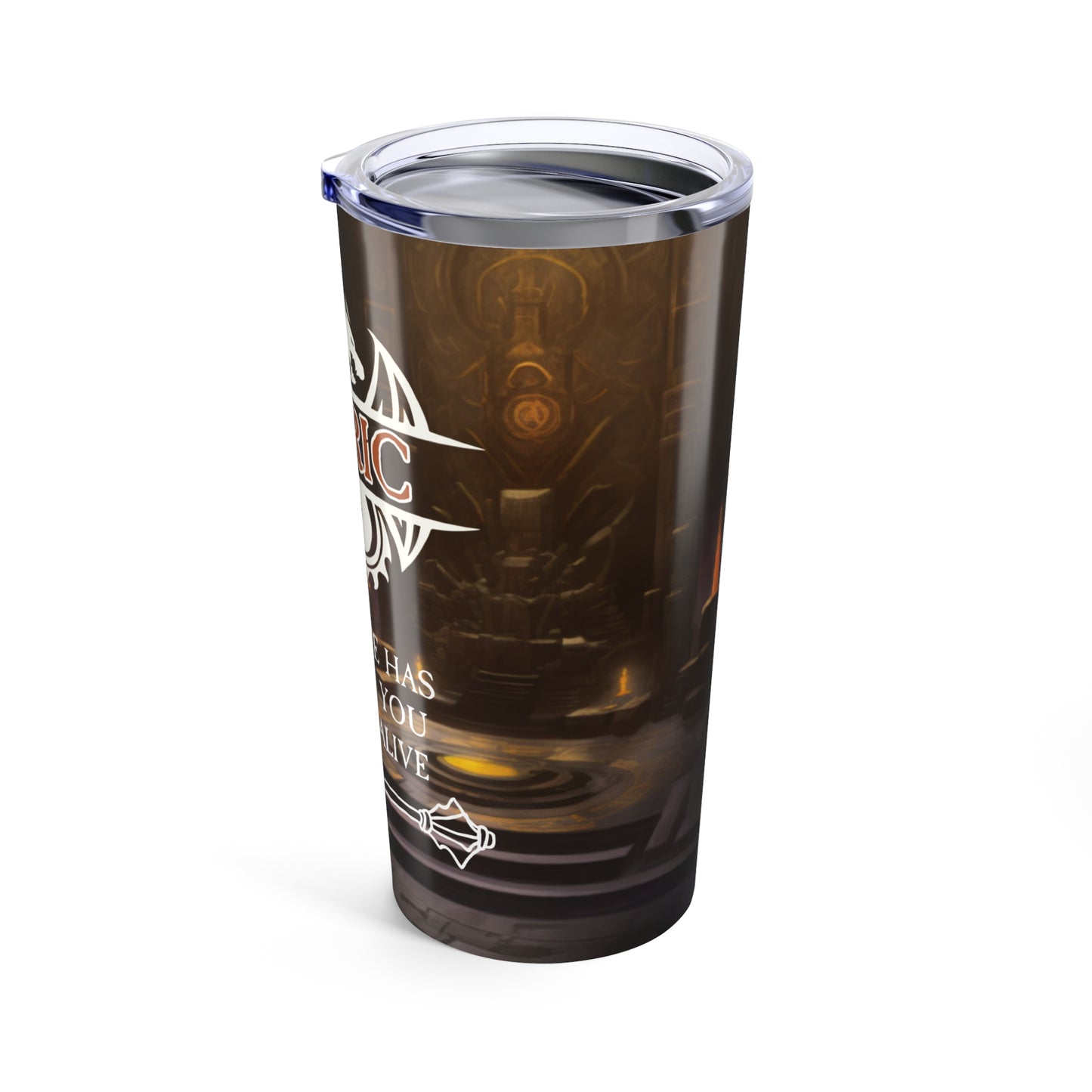 Fantasy Cleric Tumbler 20oz, D&D Drinkware, Gamer Gift, Adventure Mug, Role-Playing Accessories, Fantasy Inspired Beverage Holder