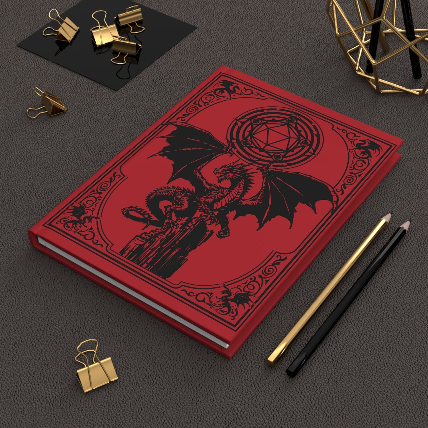 Mystical Dragon Journal | Gothic Notebook for Creatives | Fantasy Writing | Dragon Lover Gift | Occult Inspired | Aesthetic Stationery