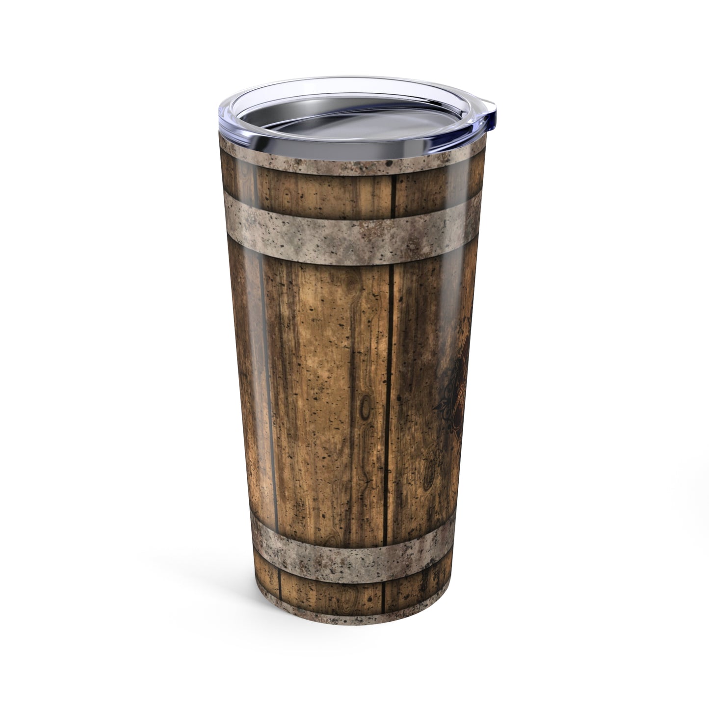20oz Tumbler - Tavern Barrel Sword and Dragon Design