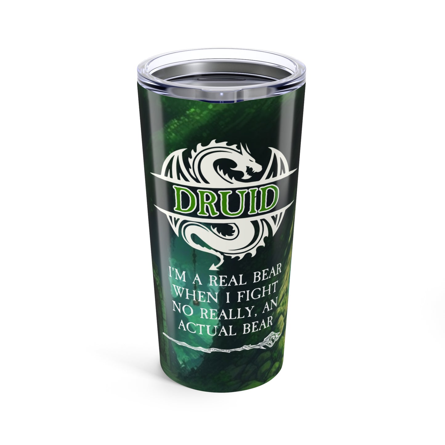 Fantasy Druid 20oz Tumbler, Eco-Friendly Travel Mug, Gift for Gamers, Nature Lovers, Fantasy Decor, Adventure Accessory
