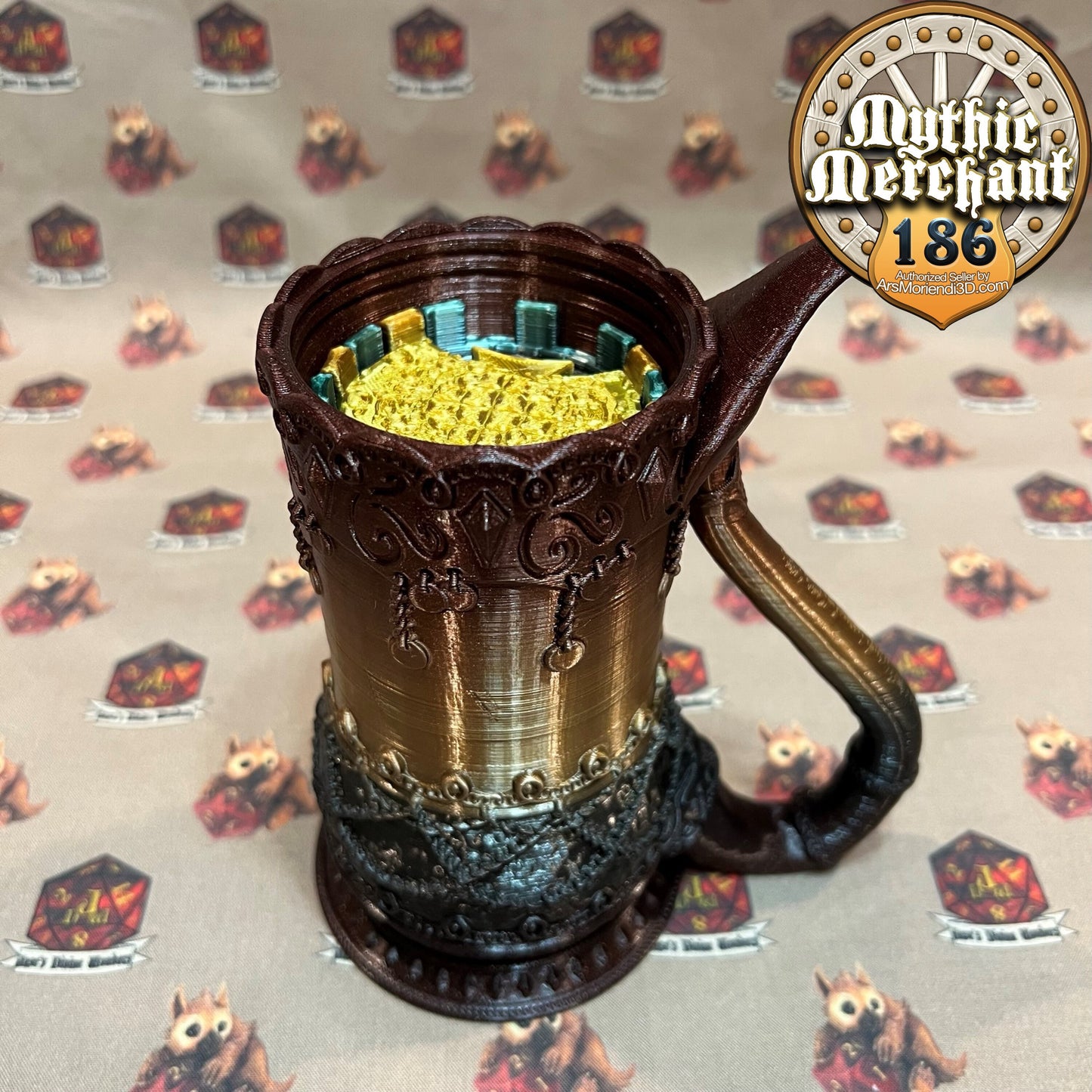 Mythic Mug Dice Tower from Ars Moriendi 3D - Dungeons and Dragons, Pathfinder, TTRPG, Dice Cup/Roller