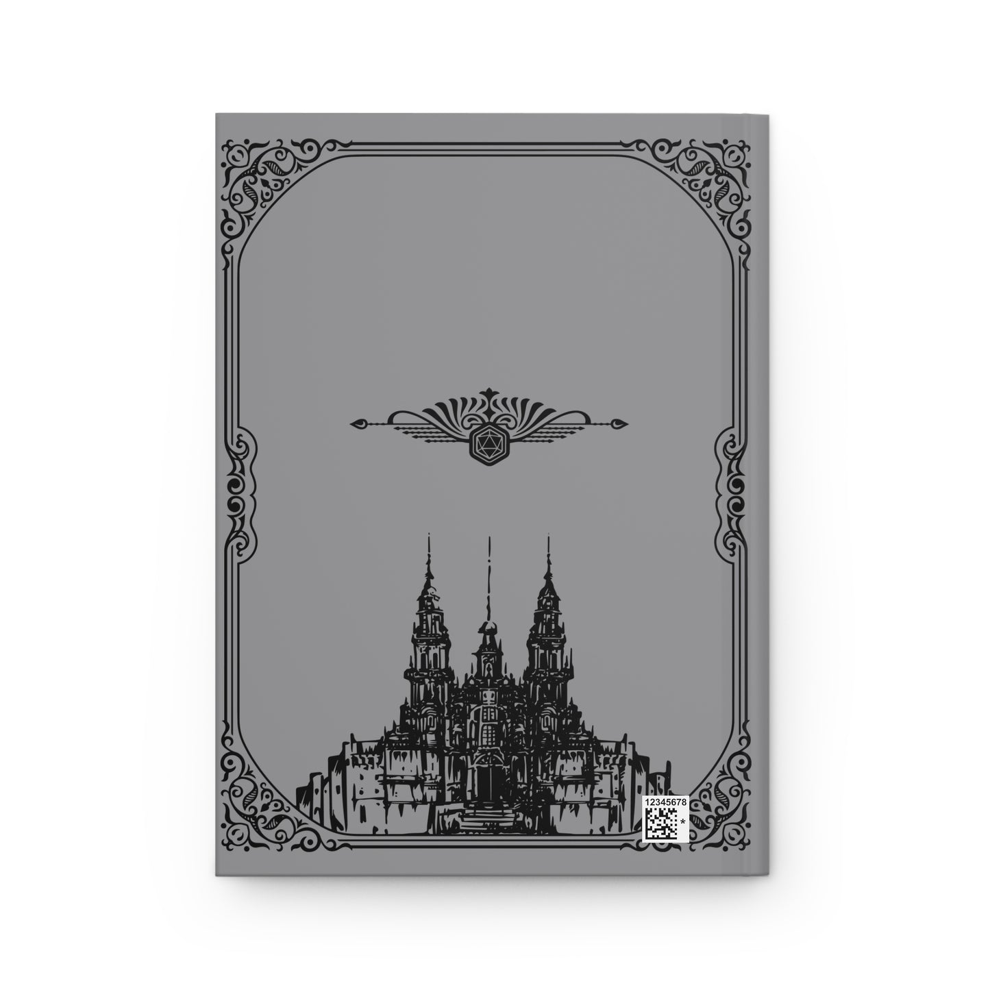 Fantasy Hardcover Journal with Dragon and Castle Design, Gothic Notebook, Travel Diary, Gift for Writers, Fantasy Art Journal