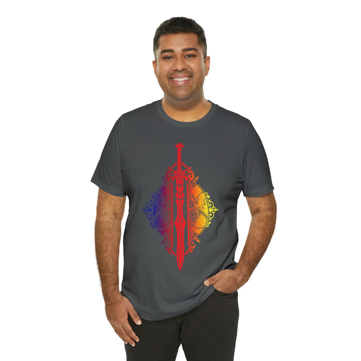 Sunset Ombre Dragon and Sword Shirt