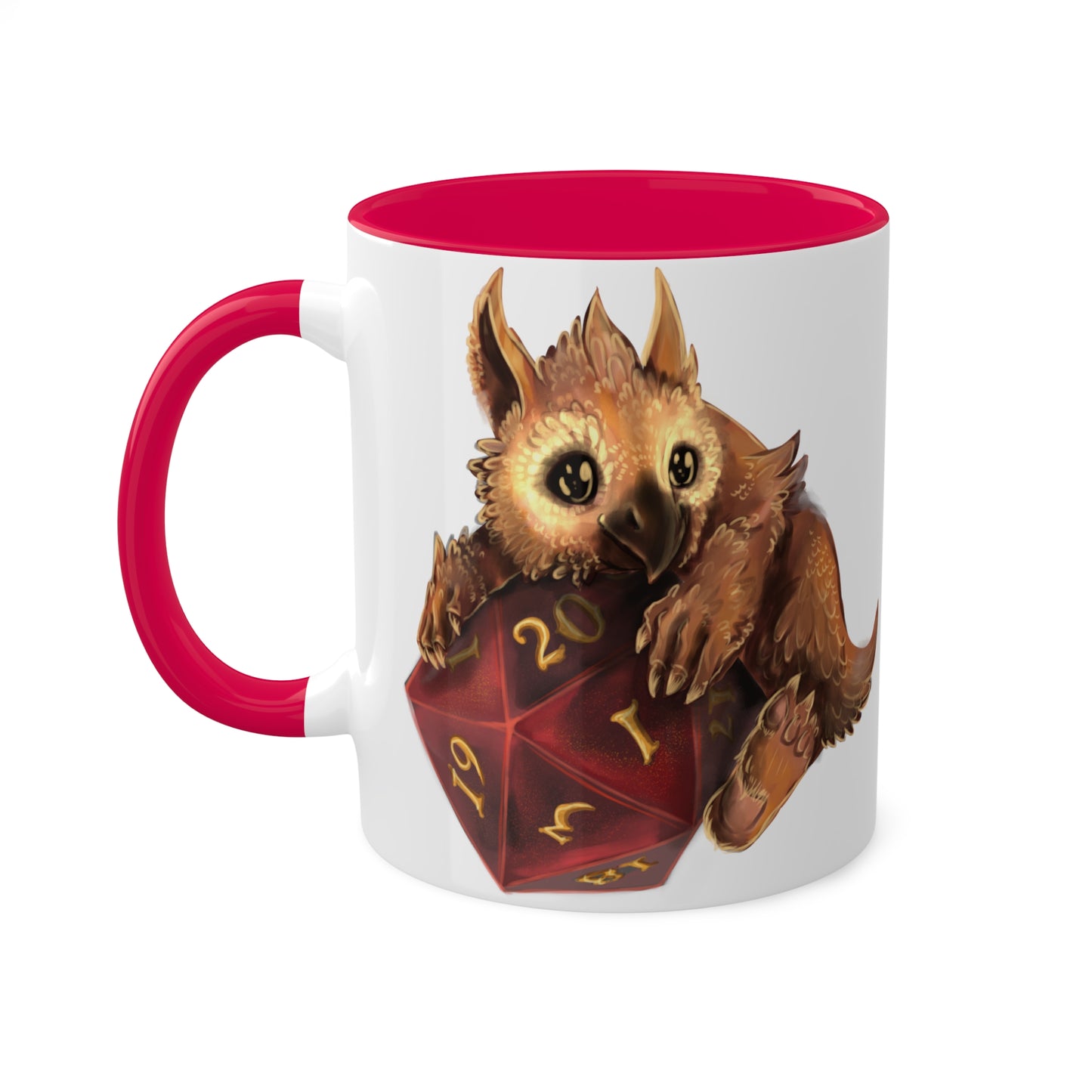 Owliver with High Variance D20 Mug