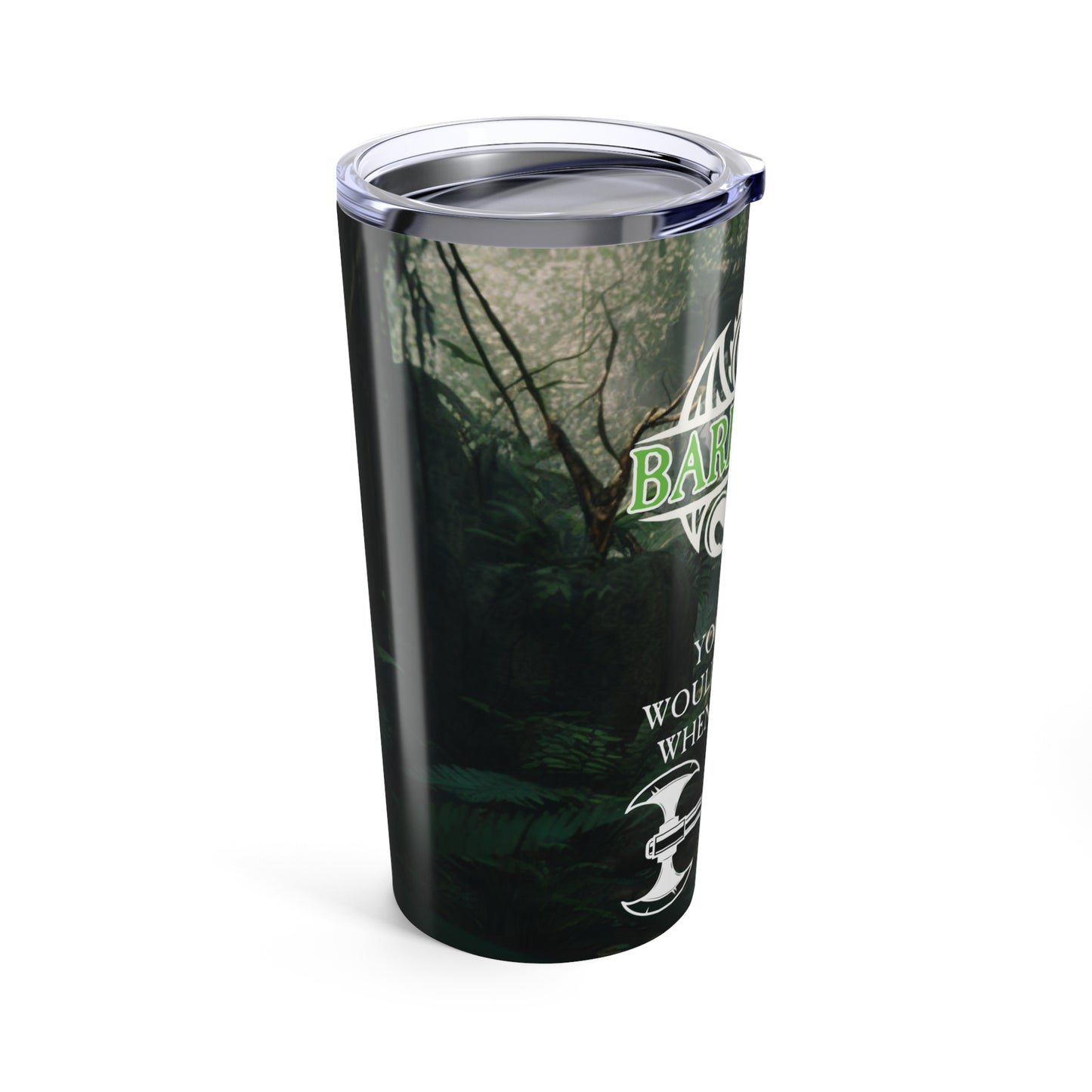 Barbarian Themed Tumbler | 20oz Stainless Steel Travel Mug, Unique Gifts for Adventurers, Fantasy Drinkware, Camping Accessory, Dragon [...]