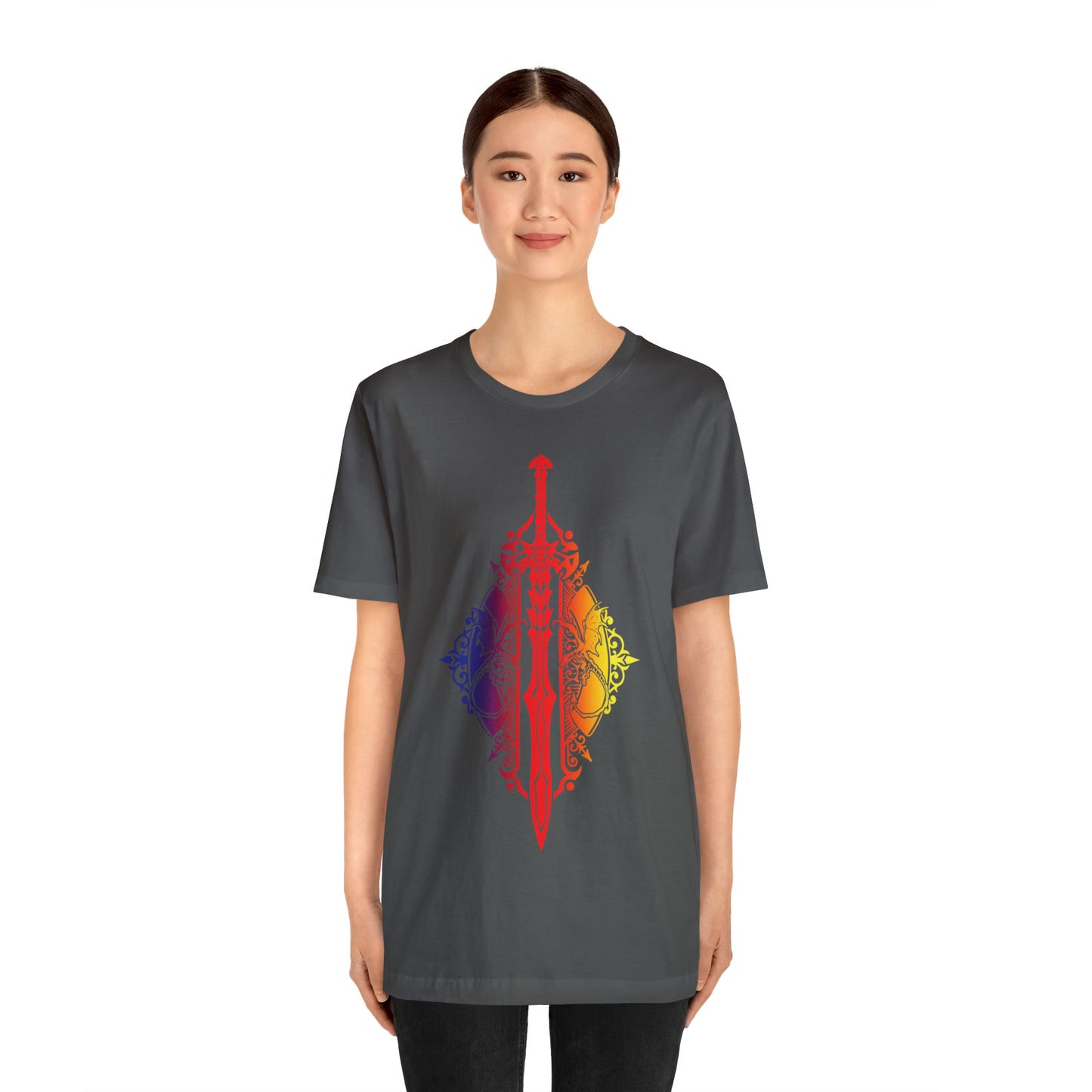 Sunset Ombre Dragon and Sword Shirt