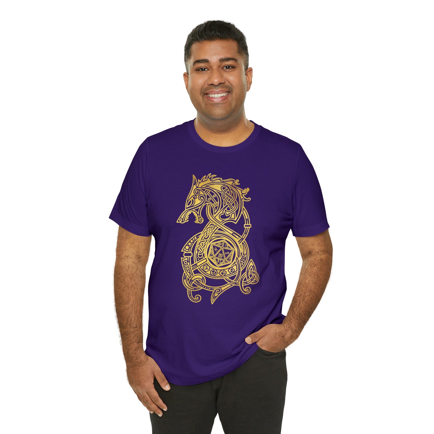 Golden Celtic Dice Dragon Shirt
