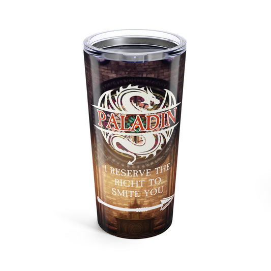 Paladin Tumbler 20oz | For Gamers, Fantasy Lovers, D&D Parties, Unique Gift for Him, Travel Mug