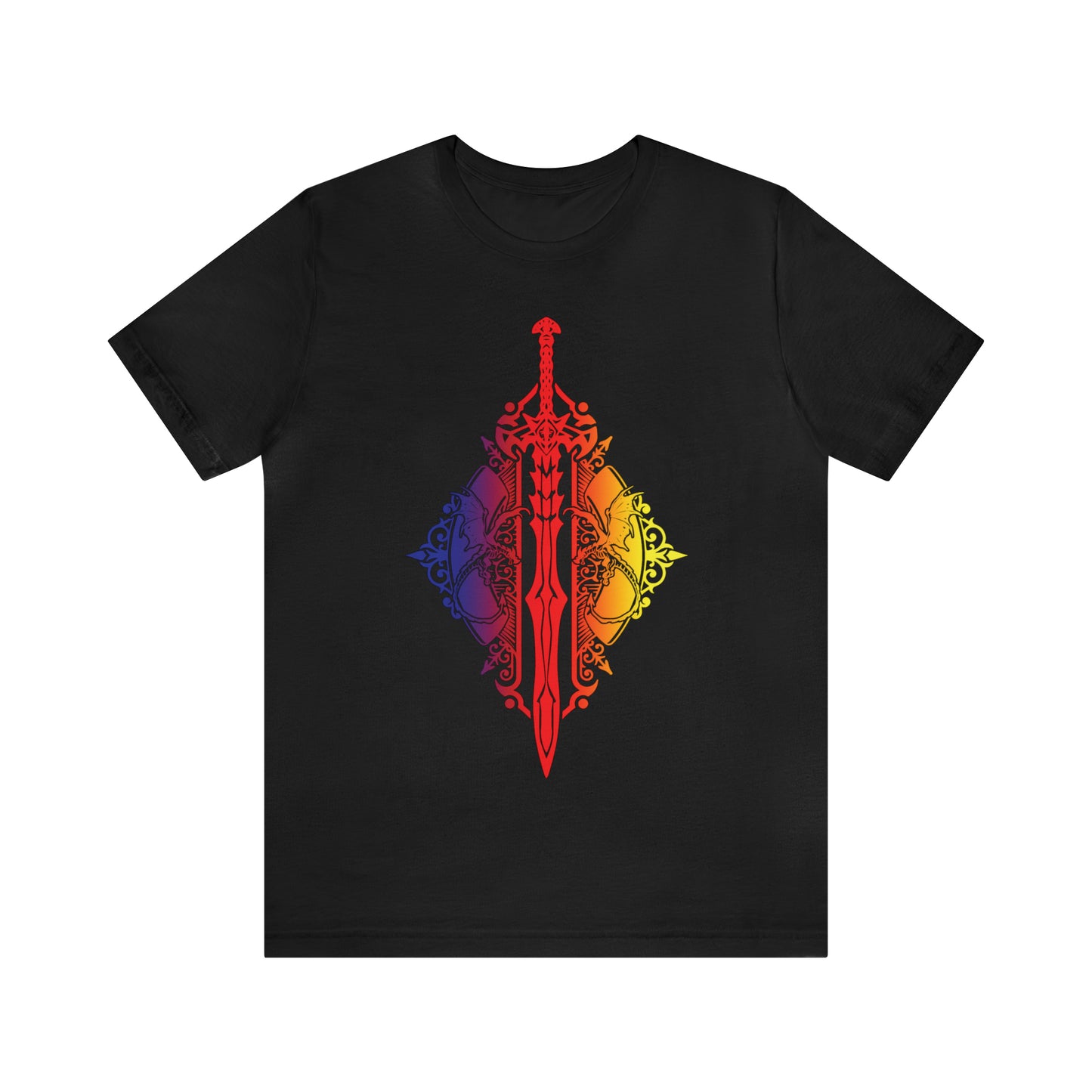 Sunset Ombre Dragon and Sword Shirt