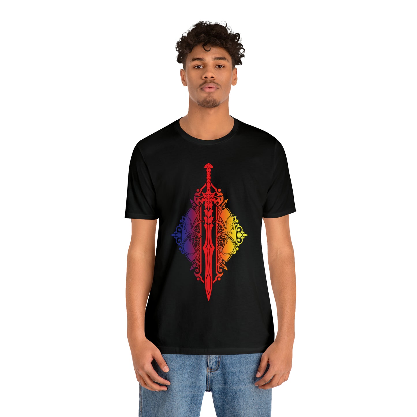 Sunset Ombre Dragon and Sword Shirt