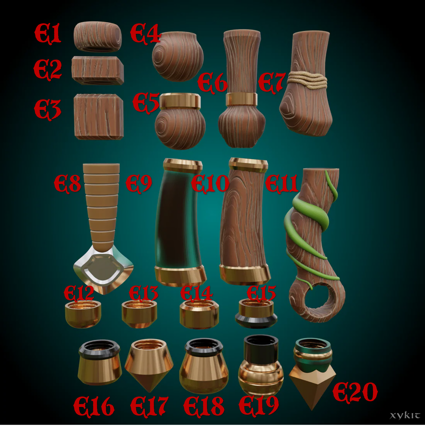 Winthrop's Daggers - Handles, Guards and Endcaps