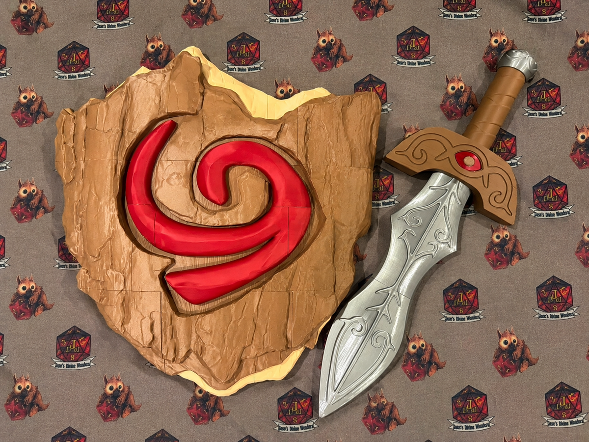 Kokiri Sword &amp; Deku Shield – Remastered Legend of Zelda Cosplay Prop Set