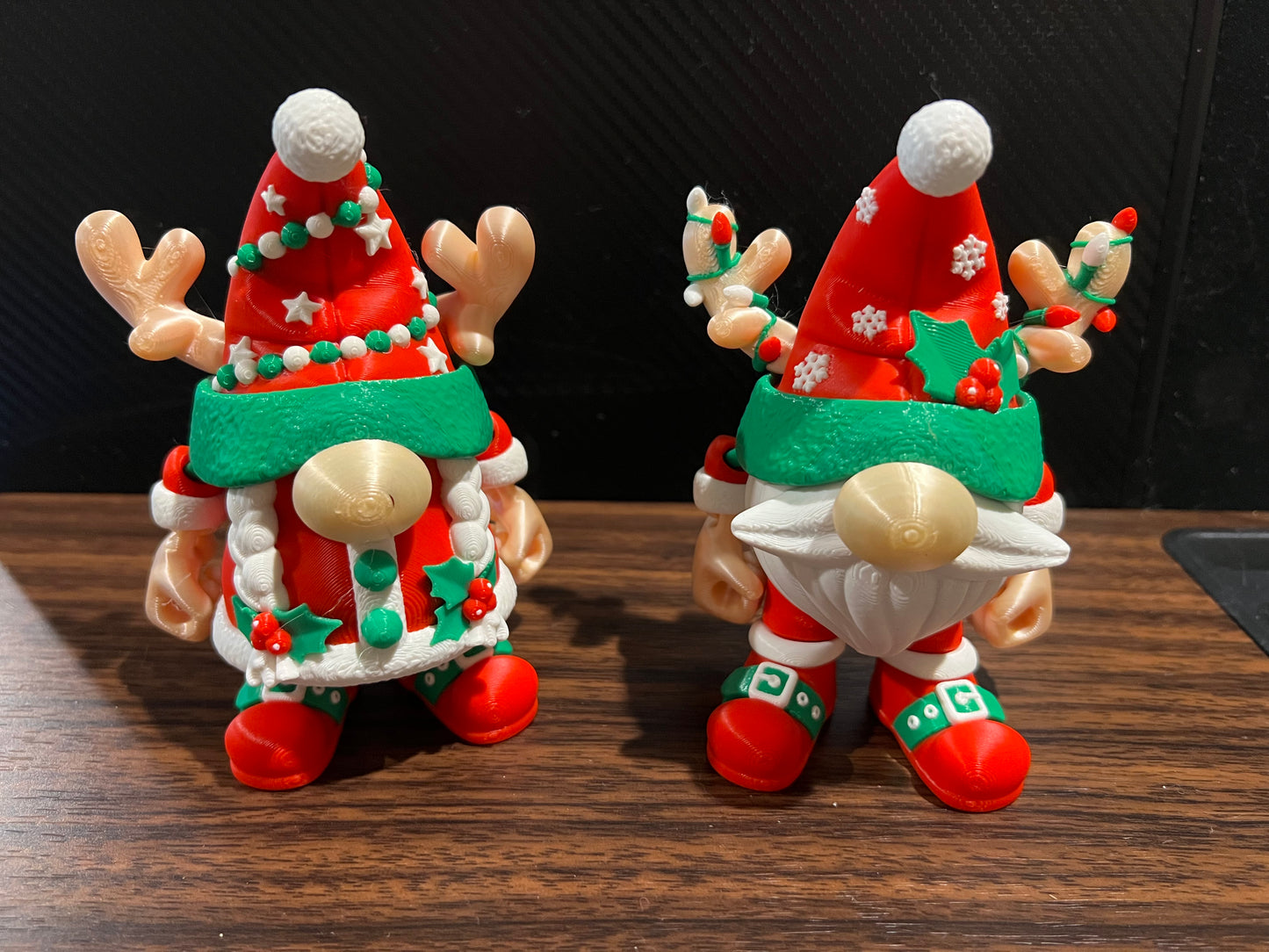 Flexi Christmas Gnome - 3D Printed Sculpture Fidget toy