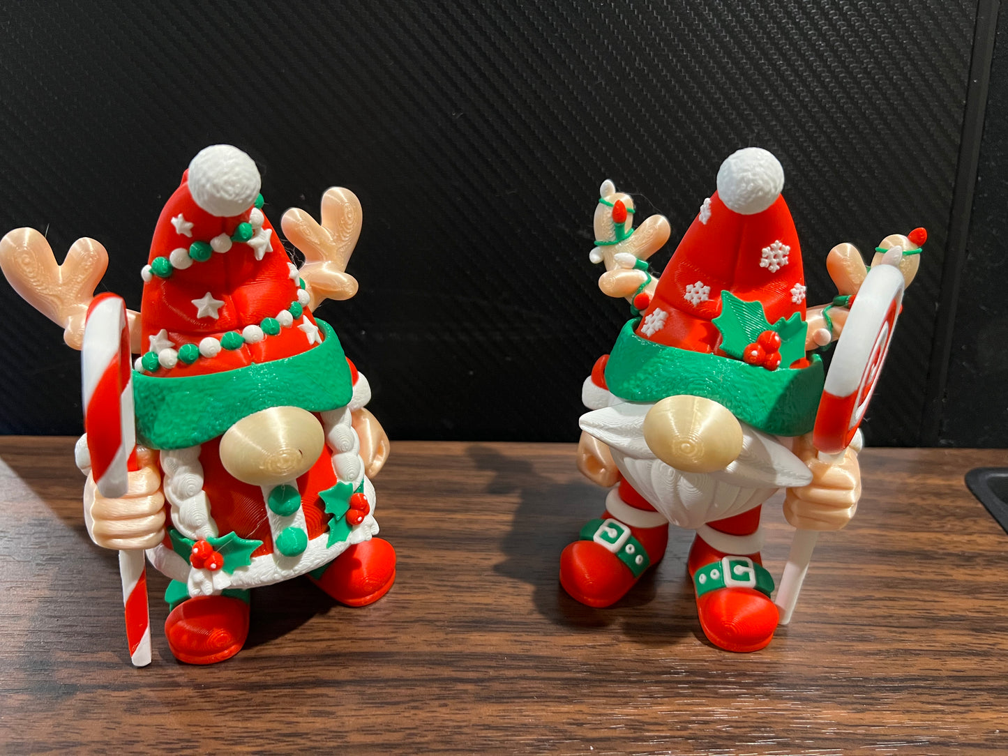 Flexi Christmas Gnome - 3D Printed Sculpture Fidget toy