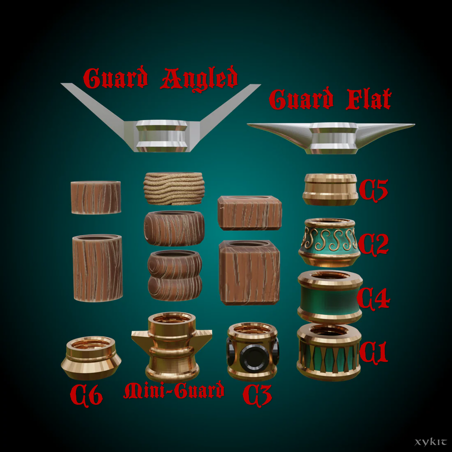 Winthrop's Daggers - Handles, Guards and Endcaps