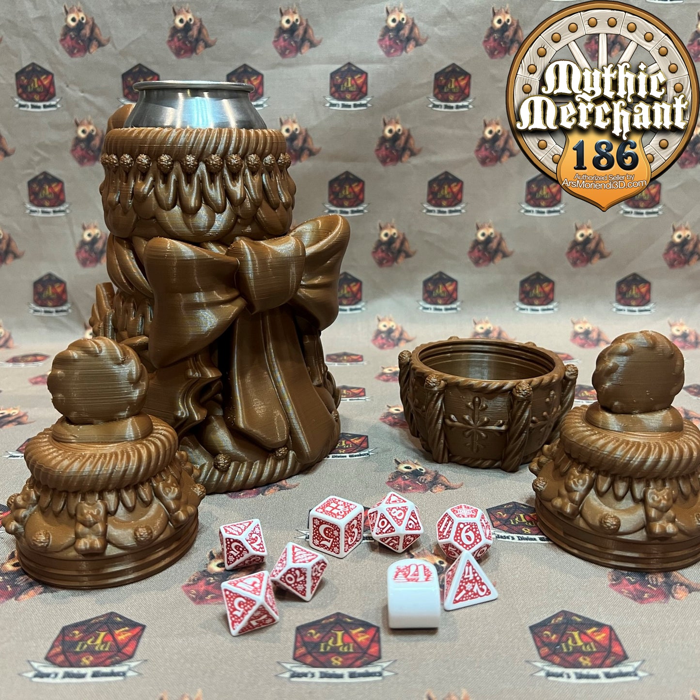 Gingerbread Can Holder Mythic Mug from Ars Moriendi 3D - Dungeons and Dragons, Pathfinder, TTRPG, Dice Cup/Roller