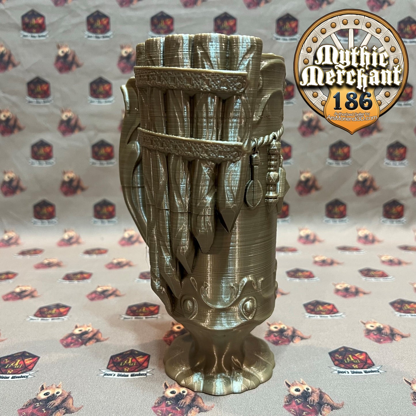 Bard Can Holder Mythic Mug from Ars Moriendi 3D - Dungeons and Dragons, Pathfinder, TTRPG, Dice Cup/Roller