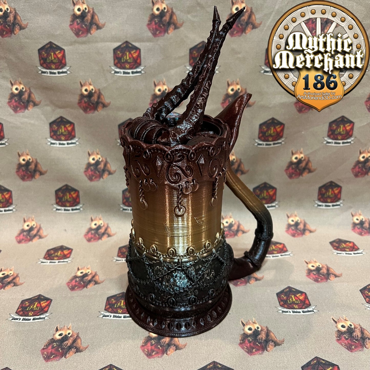 Demon-Blooded Can Holder Mythic Mug from Ars Moriendi 3D - Dungeons and Dragons, Pathfinder, TTRPG, Dice Cup/Roller