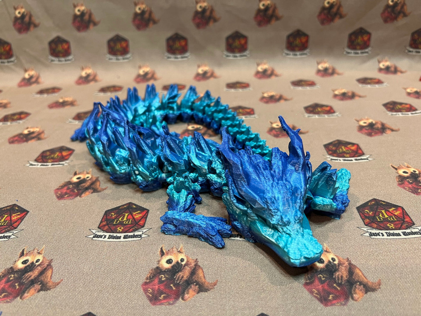 Articulated Woodland Dragon, 3D printed, flexi dragon