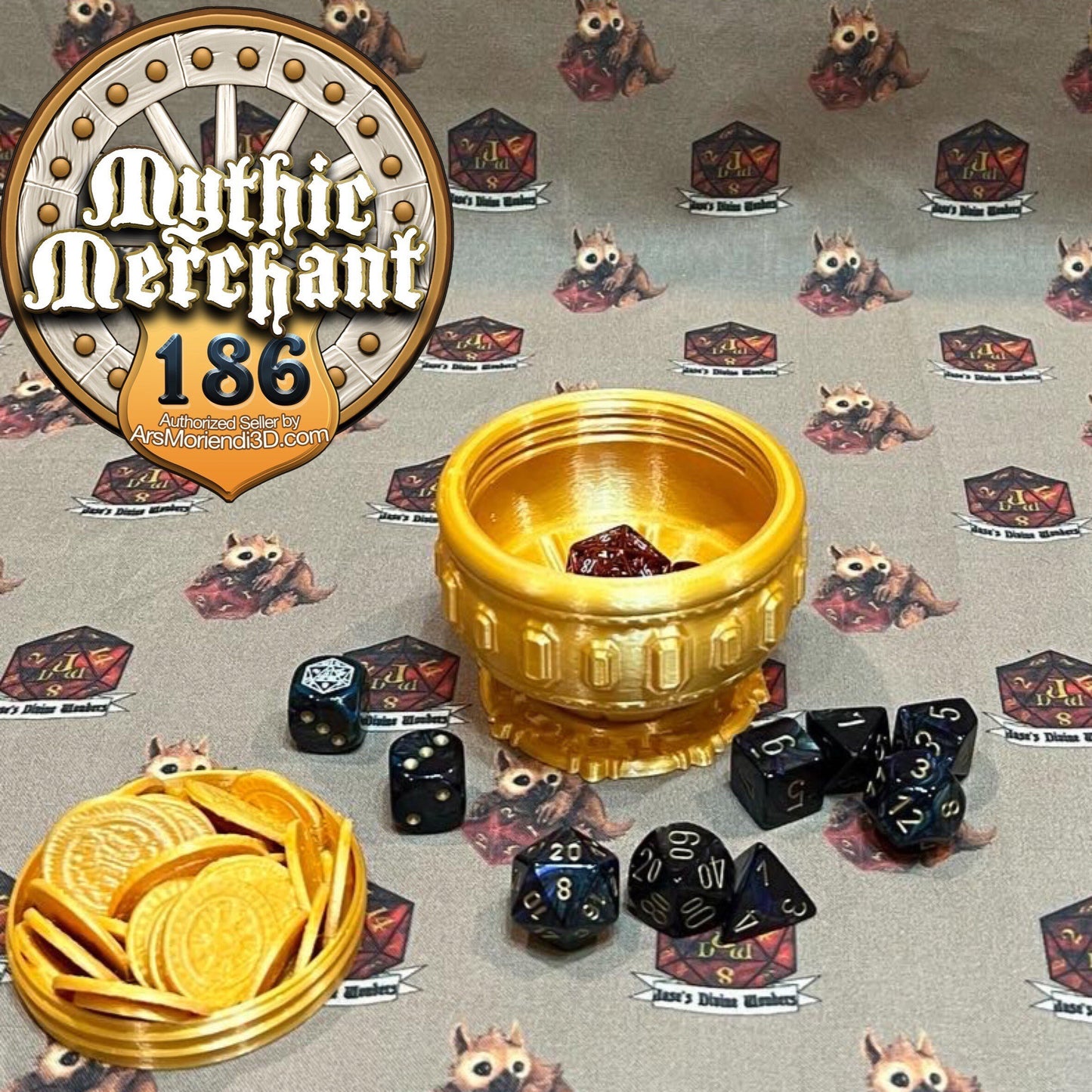 Treasure Dice Case from Ars Moriendi 3D - Dungeons and Dragons, Pathfinder, TTRPG, Dice Cup/Roller