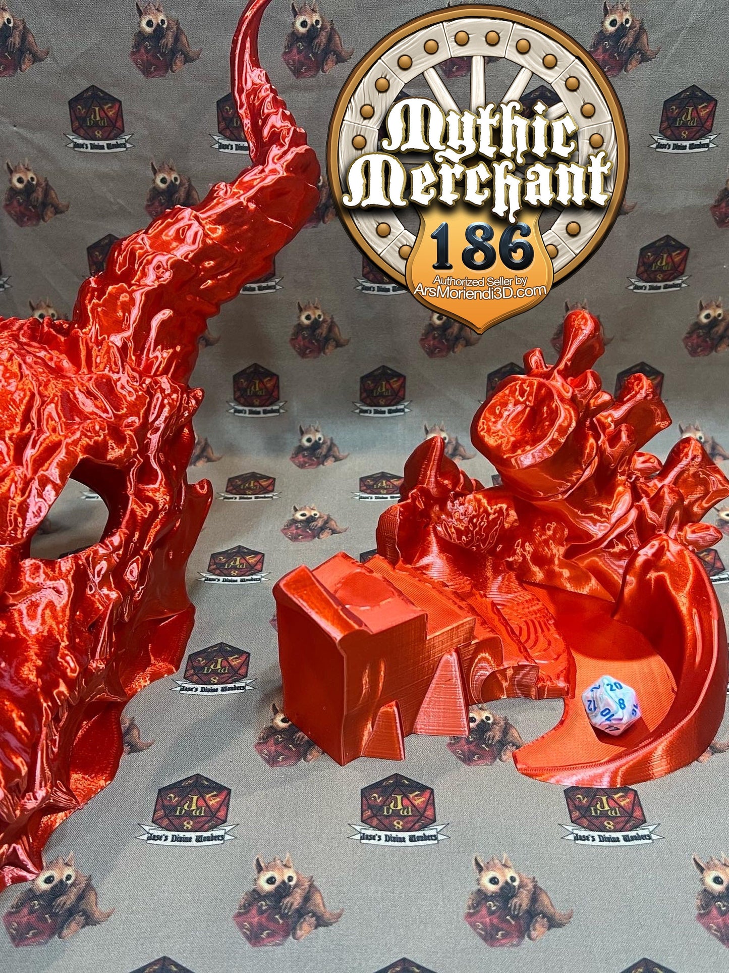 Dragon Skull Dice Tower from Ars Moriendi 3D