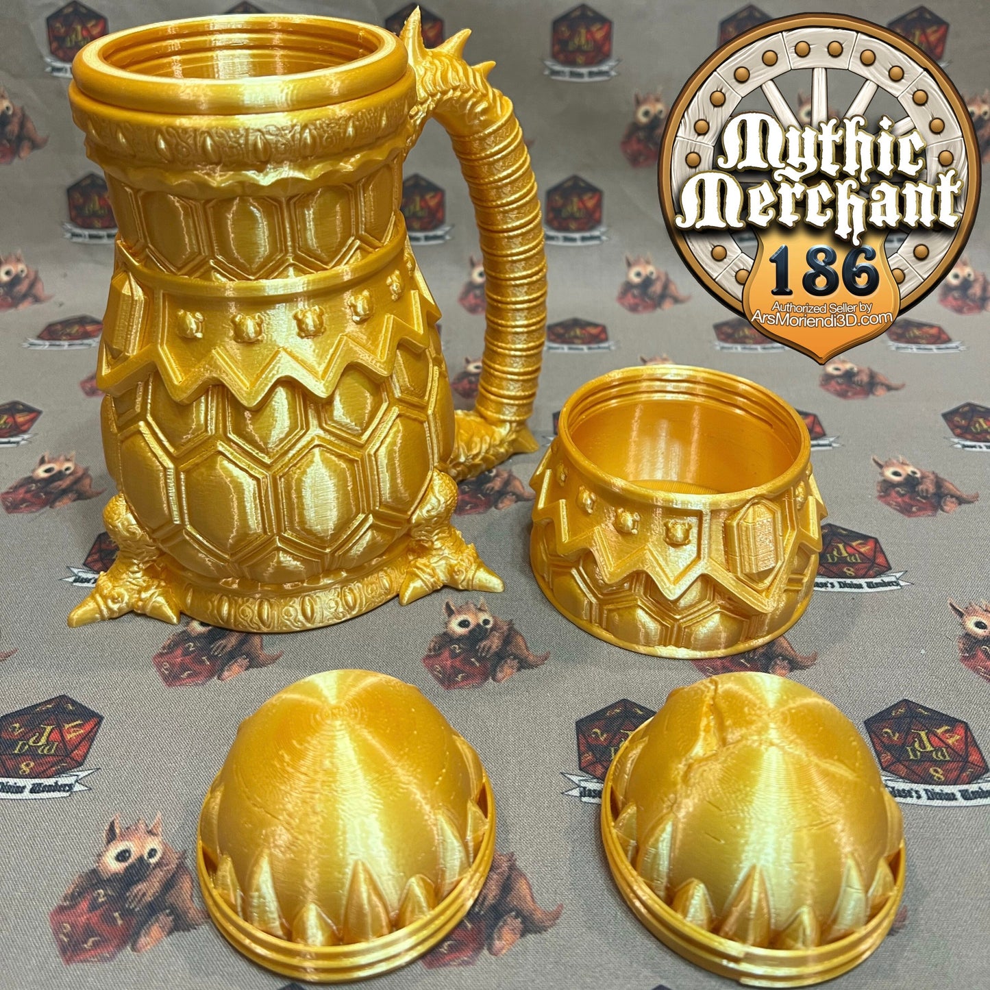 Dragon Blooded Can Holder Mythic Mug from Ars Moriendi 3D - Dungeons and Dragons, Pathfinder, TTRPG, Dice Cup/Roller