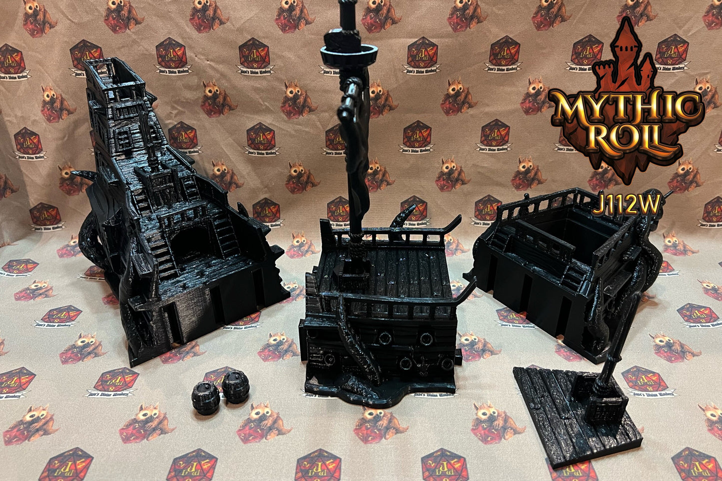 Ghost Pirate Ship Dice Tower and Storage